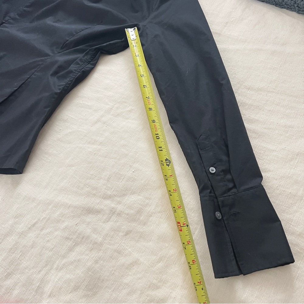 Banana Republic Riley tailored fit button down black long sleeve fitted | sz 4 - Picture 5 of 10